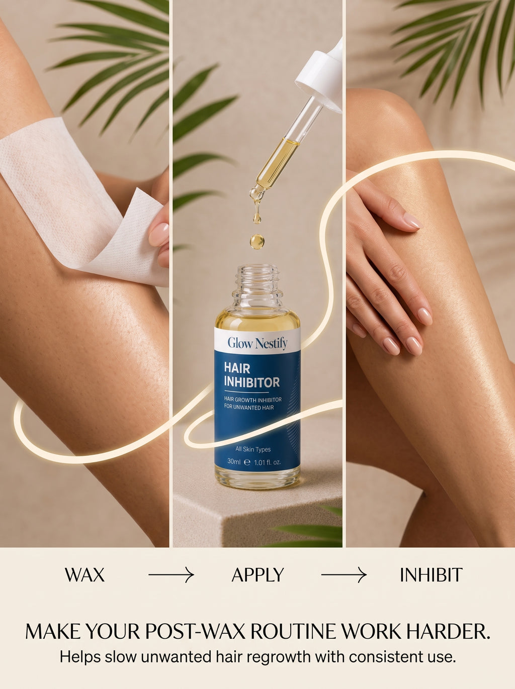 Glow Nestify Hair Inhibitor – Advanced Unwanted Hair Care