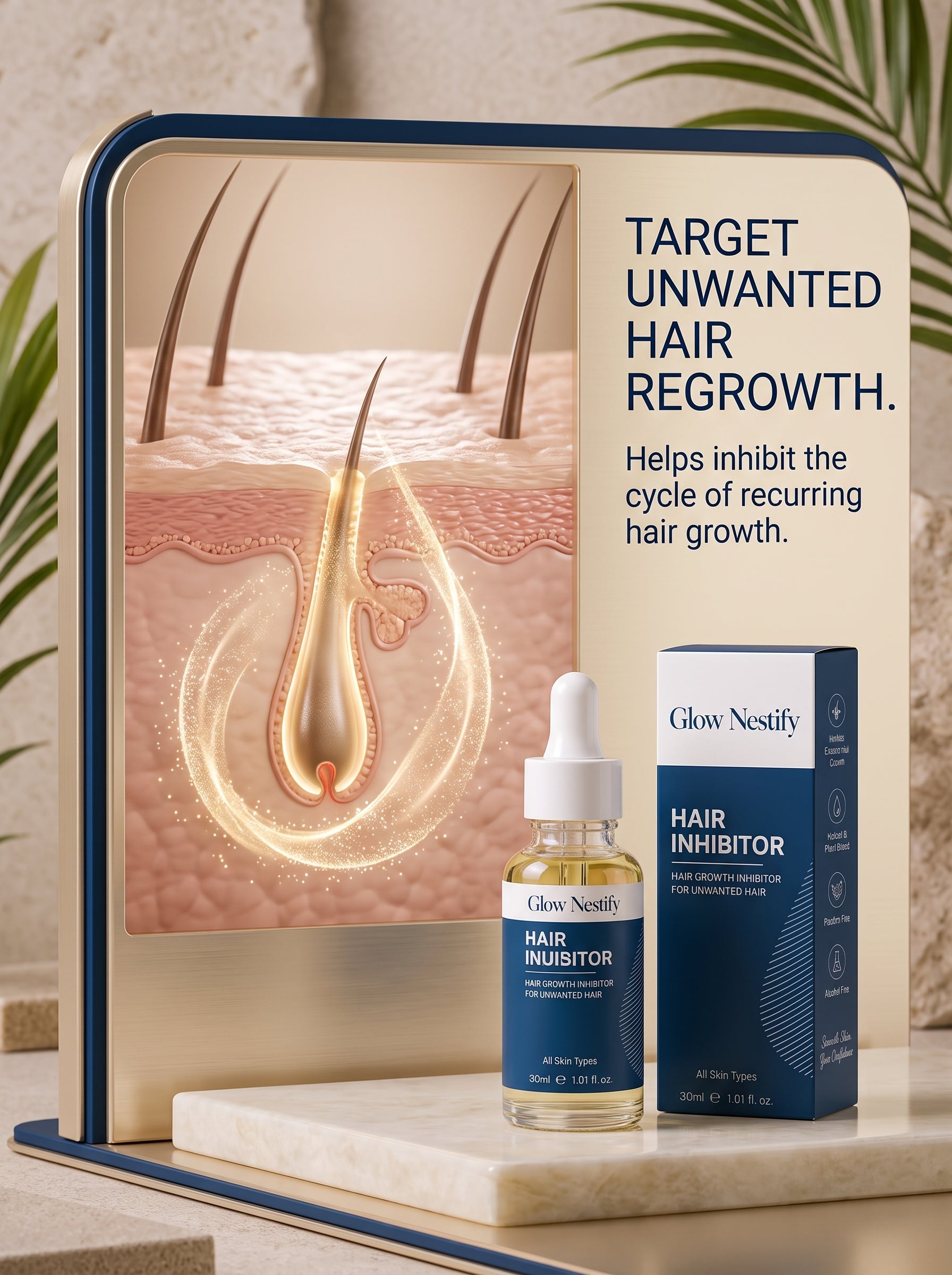 Glow Nestify Hair Inhibitor – Advanced Unwanted Hair Care