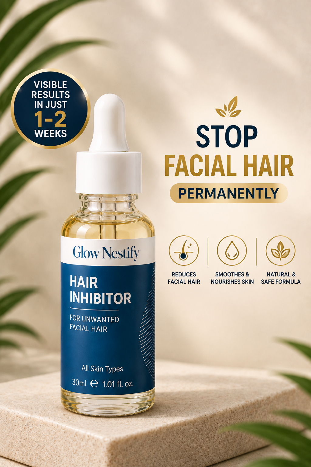 Glow Nestify Hair Inhibitor – Advanced Unwanted Hair Care
